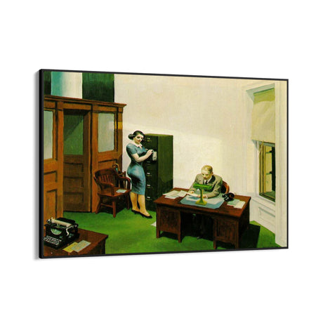 Quadro Stampa su Tela Ufficio di Notte, Edward Hopper - CupidoDesign