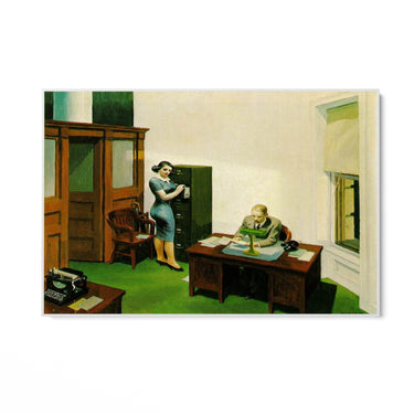 Quadro Stampa su Tela Ufficio di Notte, Edward Hopper - CupidoDesign