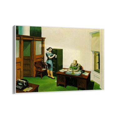 Quadro Stampa su Tela Ufficio di Notte, Edward Hopper - CupidoDesign