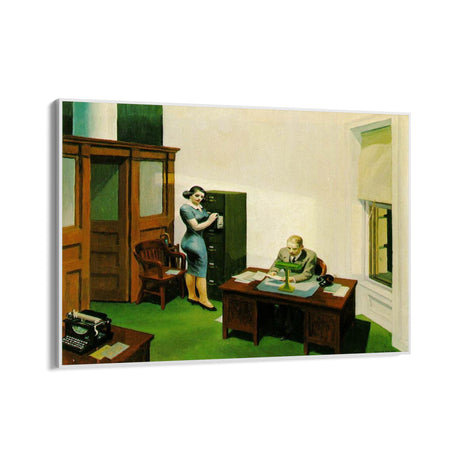 Quadro Stampa su Tela Ufficio di Notte, Edward Hopper - CupidoDesign