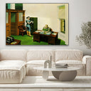 Quadro Stampa su Tela Ufficio di Notte, Edward Hopper - CupidoDesign