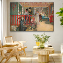Quadro Stampa su Tela Un giorno di festa, Carl Larsson - CupidoDesign
