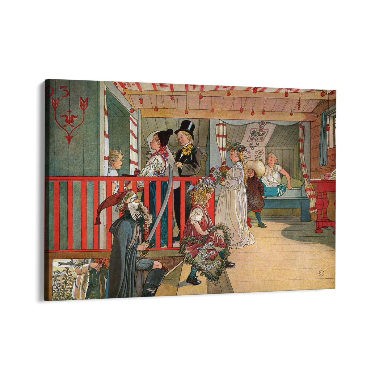 Quadro Stampa su Tela Un giorno di festa, Carl Larsson - CupidoDesign