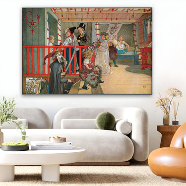 Quadro Stampa su Tela Un giorno di festa, Carl Larsson - CupidoDesign