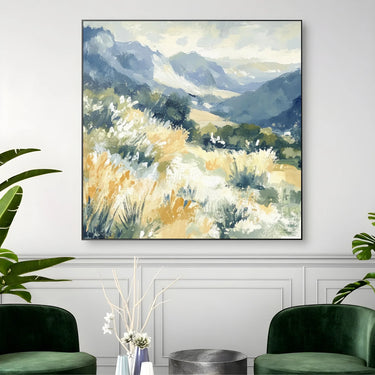 Quadro Stampa su Tela Valle Blu - CupidoDesign