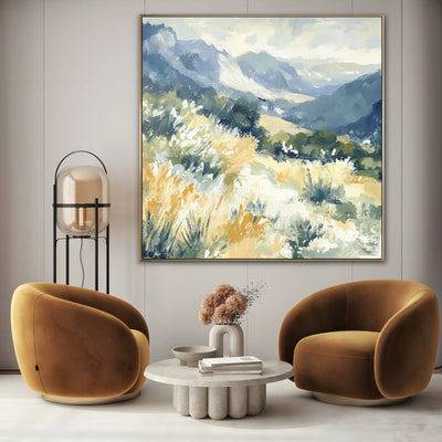 Quadro Stampa su Tela Valle Blu - CupidoDesign