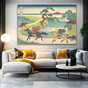 Quadro Stampa su Tela Veduta del villaggio di Sekiya sul fiume Sumida, Katsushika Hokusai - CupidoDesign