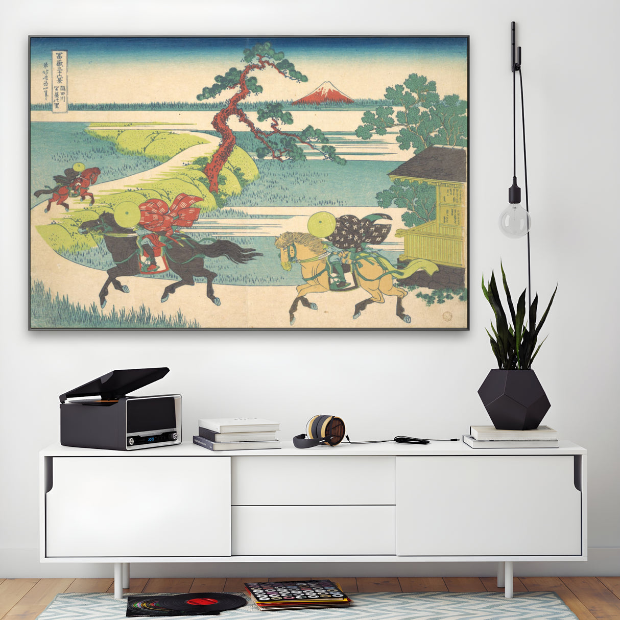 Quadro Stampa su Tela Veduta del villaggio di Sekiya sul fiume Sumida, Katsushika Hokusai - CupidoDesign