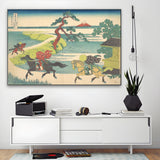 Quadro Stampa su Tela Veduta del villaggio di Sekiya sul fiume Sumida, Katsushika Hokusai - CupidoDesign