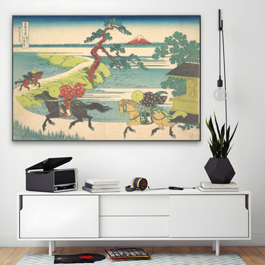 Quadro Stampa su Tela Veduta del villaggio di Sekiya sul fiume Sumida, Katsushika Hokusai - CupidoDesign