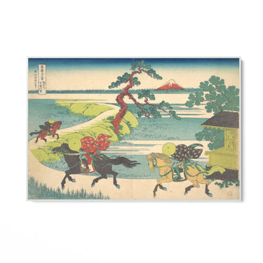 Quadro Stampa su Tela Veduta del villaggio di Sekiya sul fiume Sumida, Katsushika Hokusai - CupidoDesign