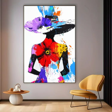 Quadro Stampa su Tela Vestita di Fiori - CupidoDesign