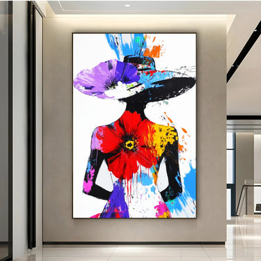 Quadro Stampa su Tela Vestita di Fiori - CupidoDesign