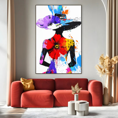 Quadro Stampa su Tela Vestita di Fiori - CupidoDesign