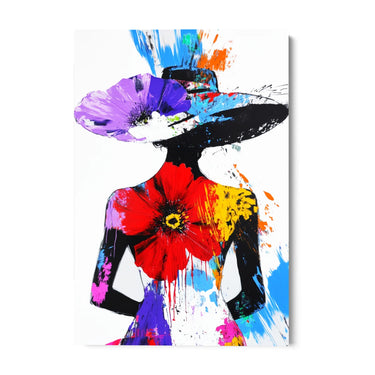 Quadro Stampa su Tela Vestita di Fiori - CupidoDesign