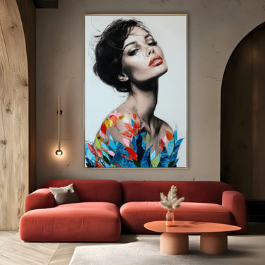 Quadro Stampa su Tela Vestito Floreale - CupidoDesign