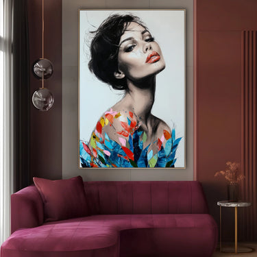 Quadro Stampa su Tela Vestito Floreale - CupidoDesign