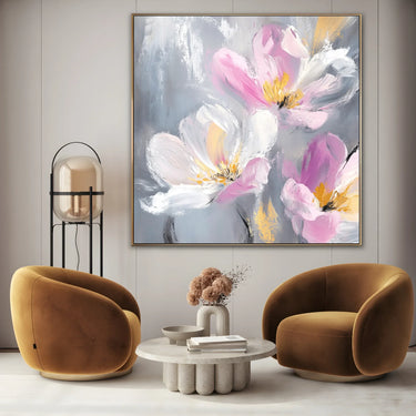 Quadro Stampa su Tela Vibrazione Rosa - CupidoDesign