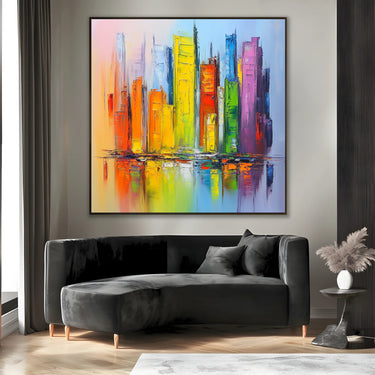 Quadro Stampa su Tela Vibrazione Urbana - CupidoDesign