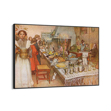 Quadro Stampa su Tela Vigilia di Natale, Carl Larsson - CupidoDesign