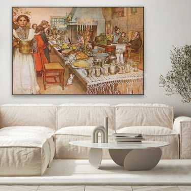 Quadro Stampa su Tela Vigilia di Natale, Carl Larsson - CupidoDesign