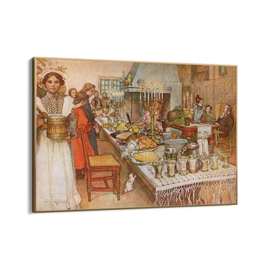 Quadro Stampa su Tela Vigilia di Natale, Carl Larsson - CupidoDesign