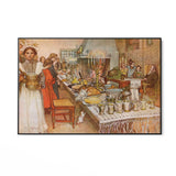 Quadro Stampa su Tela Vigilia di Natale, Carl Larsson - CupidoDesign