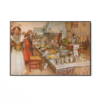 Quadro Stampa su Tela Vigilia di Natale, Carl Larsson - CupidoDesign