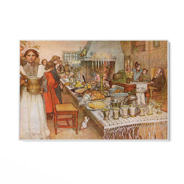 Quadro Stampa su Tela Vigilia di Natale, Carl Larsson - CupidoDesign
