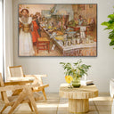 Quadro Stampa su Tela Vigilia di Natale, Carl Larsson - CupidoDesign