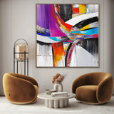 Quadro Stampa su Tela Viola Liquido - CupidoDesign