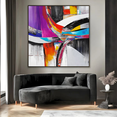 Quadro Stampa su Tela Viola Liquido - CupidoDesign