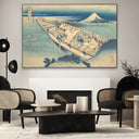 Quadro Stampa su Tela Vista di Fuji da una barca, Katsushika Hokusai - CupidoDesign
