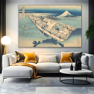 Quadro Stampa su Tela Vista di Fuji da una barca, Katsushika Hokusai - CupidoDesign