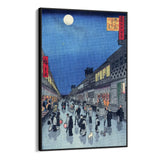 Quadro Stampa su Tela Vista notturna di Sarawaka, Utagawa Hiroshige - CupidoDesign