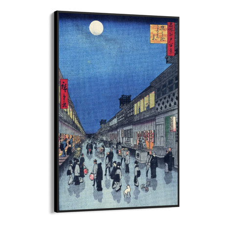 Quadro Stampa su Tela Vista notturna di Sarawaka, Utagawa Hiroshige - CupidoDesign