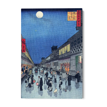 Quadro Stampa su Tela Vista notturna di Sarawaka, Utagawa Hiroshige - CupidoDesign