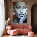 Quadro Stampa su Tela Volti in Fiore - CupidoDesign