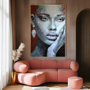 Quadro Stampa su Tela Volti in Fiore - CupidoDesign