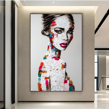 Quadro Stampa su Tela Volto Scomposto - CupidoDesign