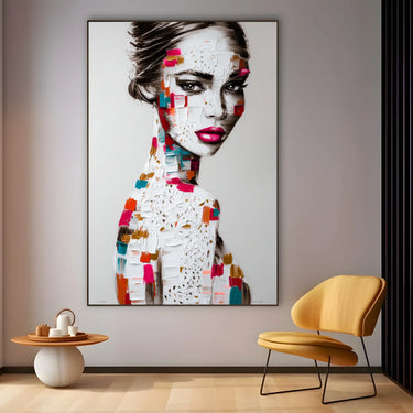 Quadro Stampa su Tela Volto Scomposto - CupidoDesign