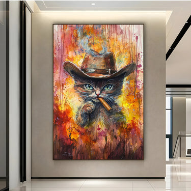 Quadro Stampa su Tela West Felino - CupidoDesign