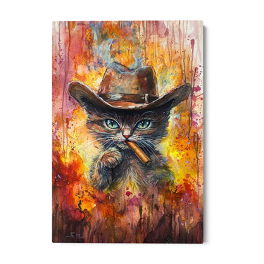 Quadro Stampa su Tela West Felino - CupidoDesign