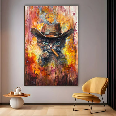 Quadro Stampa su Tela West Felino - CupidoDesign