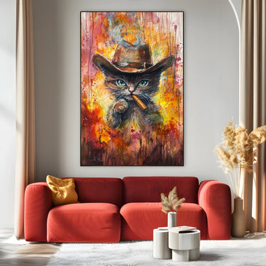 Quadro Stampa su Tela West Felino - CupidoDesign