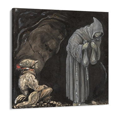 Quadro Stampa su Tela Witch and Boy, John Bauer - CupidoDesign