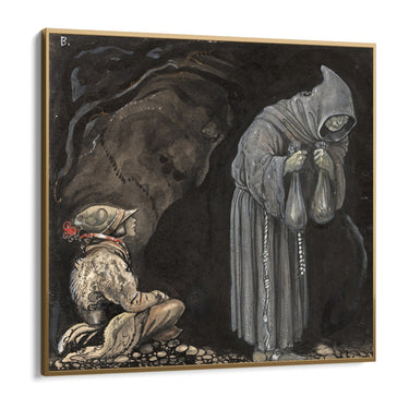 Quadro Stampa su Tela Witch and Boy, John Bauer - CupidoDesign
