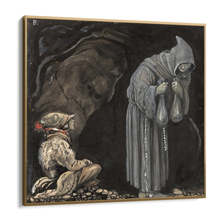 Quadro Stampa su Tela Witch and Boy, John Bauer - CupidoDesign