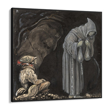 Quadro Stampa su Tela Witch and Boy, John Bauer - CupidoDesign