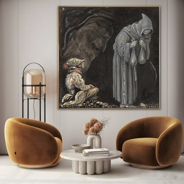 Quadro Stampa su Tela Witch and Boy, John Bauer - CupidoDesign